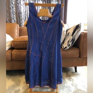 Sundance Blue 100% Silk Sun Dress Sz 10 EUC!